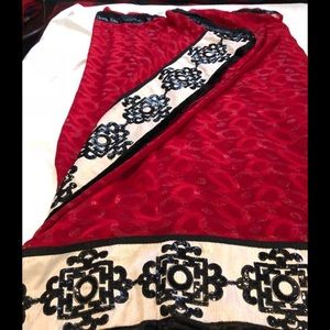 Black and red indian saree